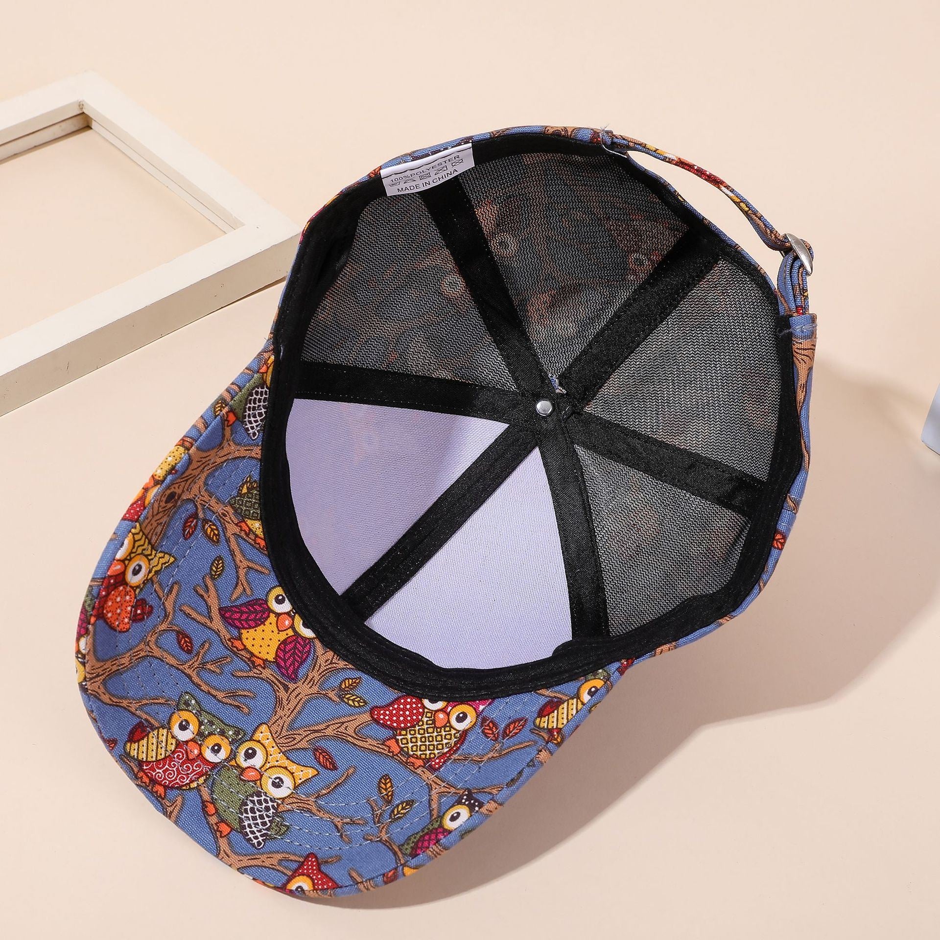 Creative new cartoon pattern baseball cap men and women casual sun hat owl print peaked cap spring and summer Doba